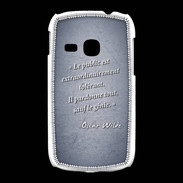 Coque Samsung Galaxy Young Public génie Bleu Citation Oscar Wilde