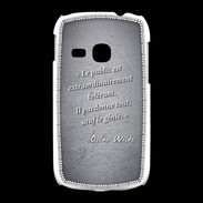 Coque Samsung Galaxy Young Public génie Noir Citation Oscar Wilde