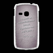Coque Samsung Galaxy Young Public génie Violet Citation Oscar Wilde