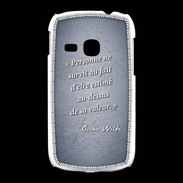 Coque Samsung Galaxy Young Survie valeur Bleu Citation Oscar Wilde