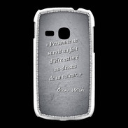Coque Samsung Galaxy Young Survie valeur Noir Citation Oscar Wilde