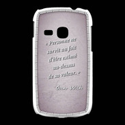Coque Samsung Galaxy Young Survie valeur Rose Citation Oscar Wilde