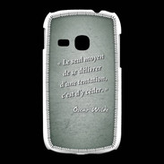 Coque Samsung Galaxy Young Tentation vert Citation Oscar Wilde