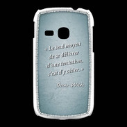 Coque Samsung Galaxy Young Tentation Turquoise Citation Oscar Wilde