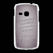 Coque Samsung Galaxy Young Tentation Violet Citation Oscar Wilde
