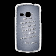 Coque Samsung Galaxy Young Toujours amoureux Bleu Citation Oscar Wilde