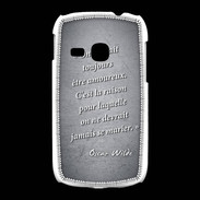 Coque Samsung Galaxy Young Toujours amoureux Noir Citation Oscar Wilde