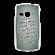 Coque Samsung Galaxy Young Toujours amoureux Vert Citation Oscar Wilde