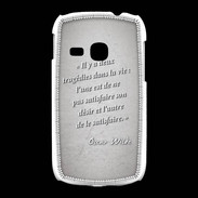 Coque Samsung Galaxy Young Tragédie Gris Citation Oscar Wilde