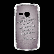 Coque Samsung Galaxy Young Tragédie Violet Citation Oscar Wilde