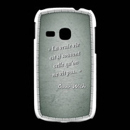 Coque Samsung Galaxy Young Vrai vie Vert Citation Oscar Wilde