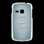 Coque Samsung Galaxy Young Aimer Turquoise Citation Oscar Wilde