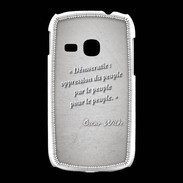 Coque Samsung Galaxy Young Démocratie Gris Citation Oscar Wilde