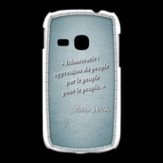 Coque Samsung Galaxy Young Démocratie Turquoise Citation Oscar Wilde