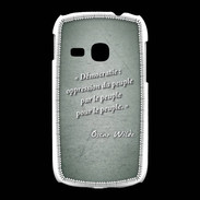Coque Samsung Galaxy Young Démocratie Vert Citation Oscar Wilde