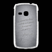 Coque Samsung Galaxy Young Dieux prières Noir Citation Oscar Wilde