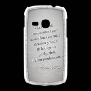 Coque Samsung Galaxy Young Enfants parents Gris Citation Oscar Wilde