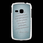 Coque Samsung Galaxy Young Enfants parents Turquoise Citation Oscar Wilde