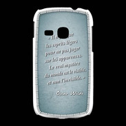Coque Samsung Galaxy Young Esprits légers Turquoise Citation Oscar Wilde