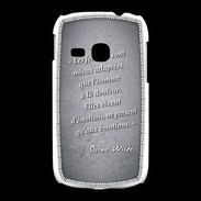 Coque Samsung Galaxy Young Femmes émotions Noir Citation Oscar Wilde