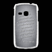 Coque Samsung Galaxy Young Homme animal Noir Citation Oscar Wilde