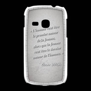 Coque Samsung Galaxy Young Homme veut Gris Citation Oscar Wilde