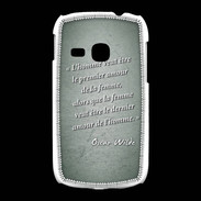 Coque Samsung Galaxy Young Homme veut Vert Citation Oscar Wilde
