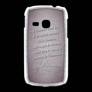 Coque Samsung Galaxy Young Homme veut Violet Citation Oscar Wilde