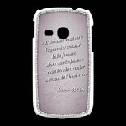Coque Samsung Galaxy Young Homme veut Rose Citation Oscar Wilde