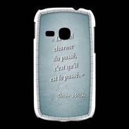 Coque Samsung Galaxy Young Charme passé Turquoise Citation Oscar Wilde