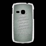 Coque Samsung Galaxy Young Chose vraie Vert Citation Oscar Wilde