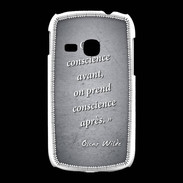 Coque Samsung Galaxy Young Conscience Noir Citation Oscar Wilde