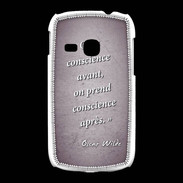 Coque Samsung Galaxy Young Conscience Violet Citation Oscar Wilde