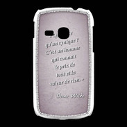 Coque Samsung Galaxy Young Cynique Rose Citation Oscar Wilde