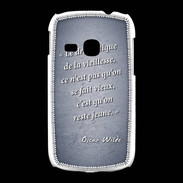 Coque Samsung Galaxy Young Dramatique vieillesse Bleu Citation Oscar Wilde