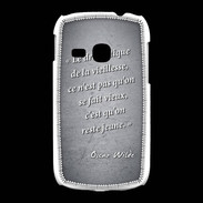 Coque Samsung Galaxy Young Dramatique vieillesse Noir Citation Oscar Wilde