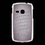 Coque Samsung Galaxy Young Dramatique vieillesse Violet Citation Oscar Wilde