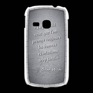 Coque Samsung Galaxy Young Fatalité Noir Citation Oscar Wilde