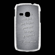 Coque Samsung Galaxy Young Fous sages Noir Citation Oscar Wilde