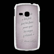 Coque Samsung Galaxy Young Fous sages Rose Citation Oscar Wilde