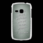 Coque Samsung Galaxy Young Fous sages Vert Citation Oscar Wilde