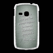 Coque Samsung Galaxy Young Fatalité Vert Citation Oscar Wilde
