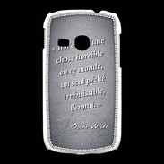 Coque Samsung Galaxy Young Horrible ennui Noir Citation Oscar Wilde