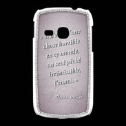 Coque Samsung Galaxy Young Horrible ennui Rose Citation Oscar Wilde