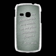 Coque Samsung Galaxy Young Horrible ennui Vert Citation Oscar Wilde