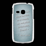 Coque Samsung Galaxy Young Horrible ennui Turquoise Citation Oscar Wilde