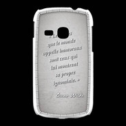 Coque Samsung Galaxy Young Les livres Gris Citation Oscar Wilde