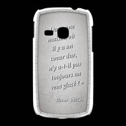 Coque Samsung Galaxy Young Maison coeur Gris Citation Oscar Wilde