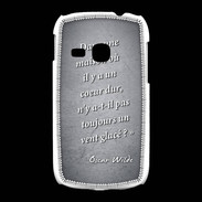 Coque Samsung Galaxy Young Maison coeur Noir Citation Oscar Wilde