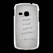 Coque Samsung Galaxy Young Résister Gris Citation Oscar Wilde